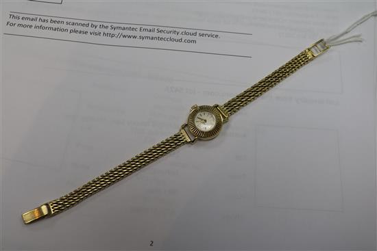 A ladys early 1950s 18ct Omega manual wind wrist watch,